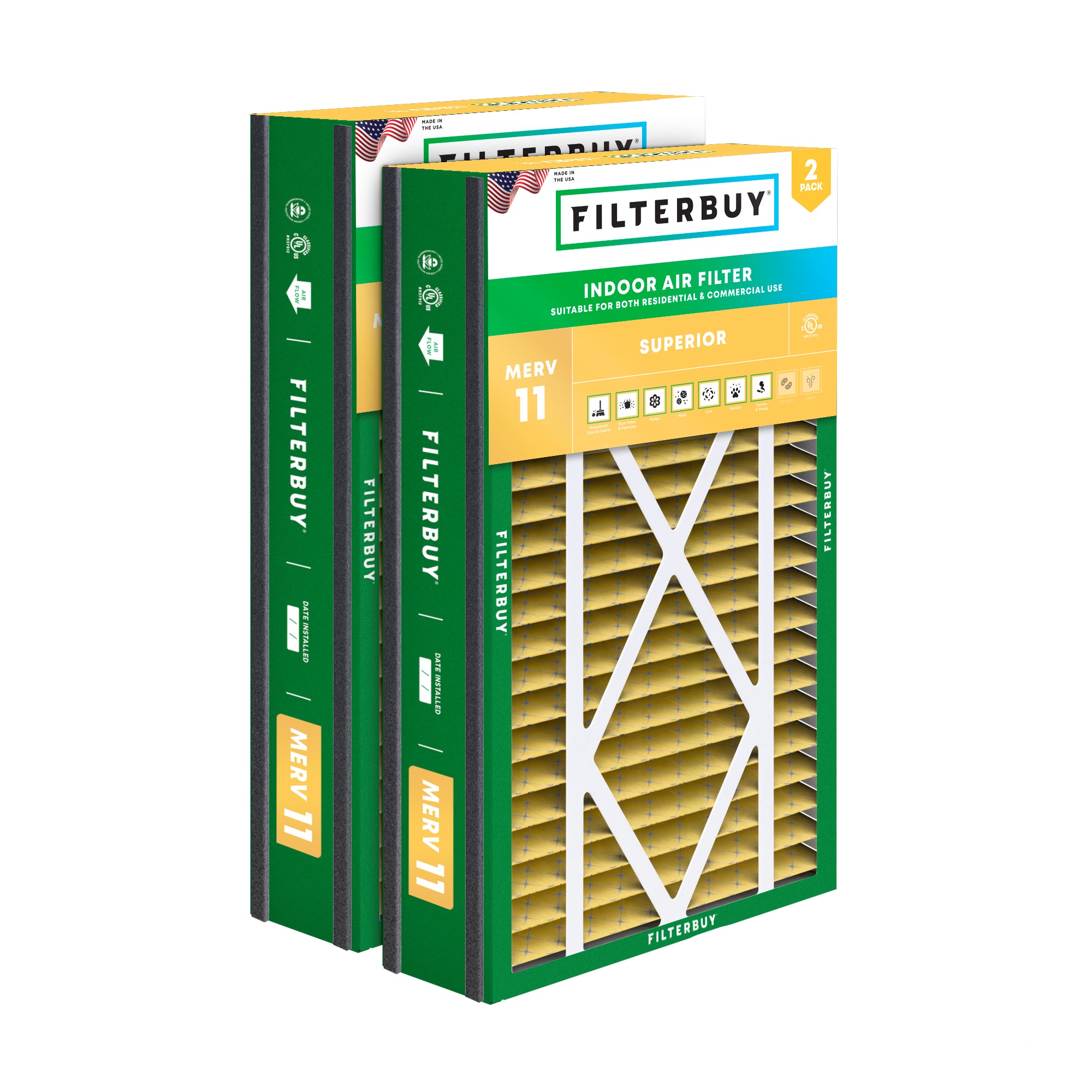 BDP 16X25X3 MERV 11 Replacement Filter