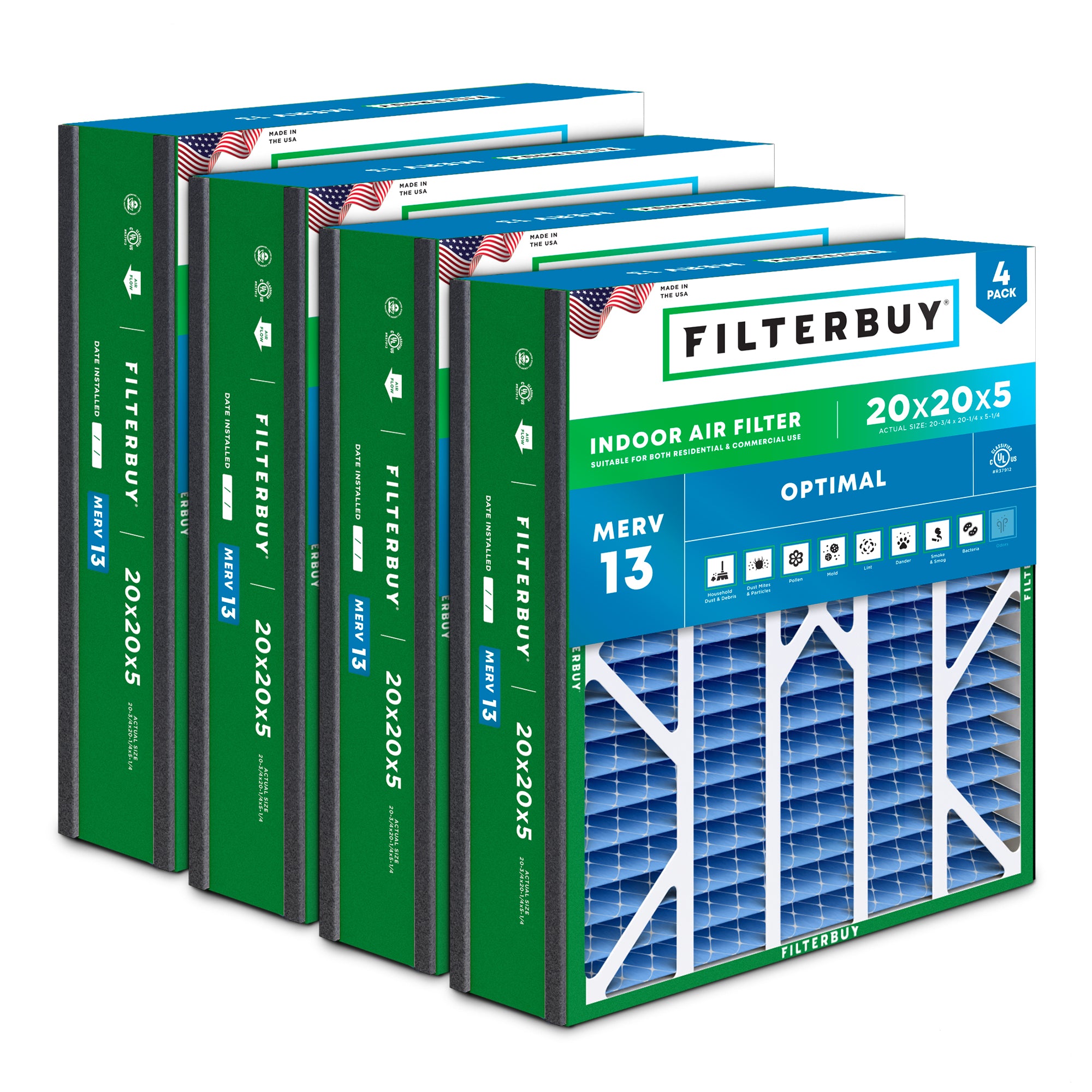 Ultravation 20x20x5 MERV 13 Replacement Filter