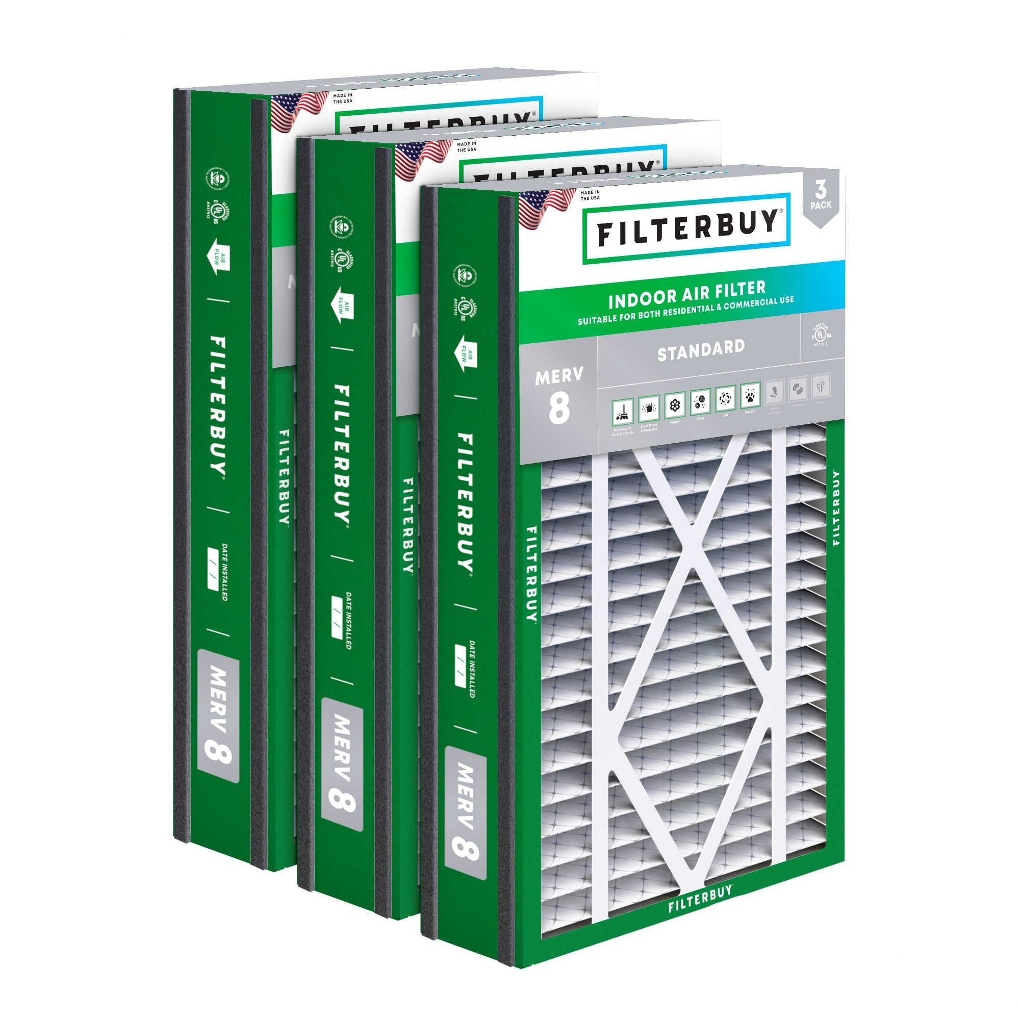 Lennox 16x25x3 MERV 8 Replacement Filter