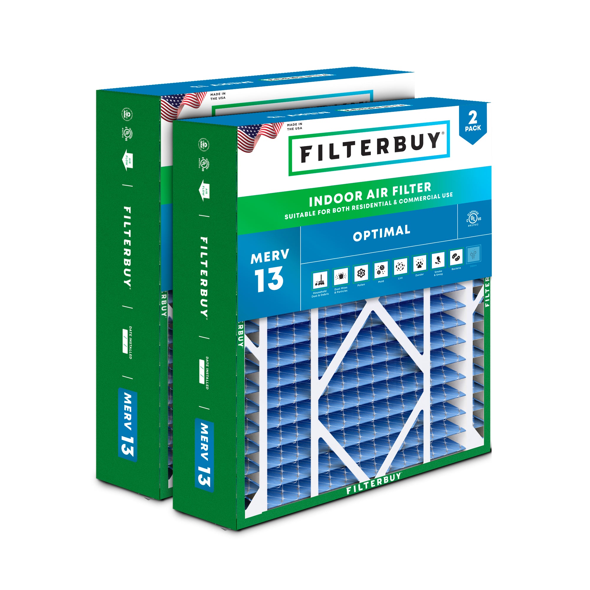 Day and Night 24X25X5 MERV 13 Replacement Filter