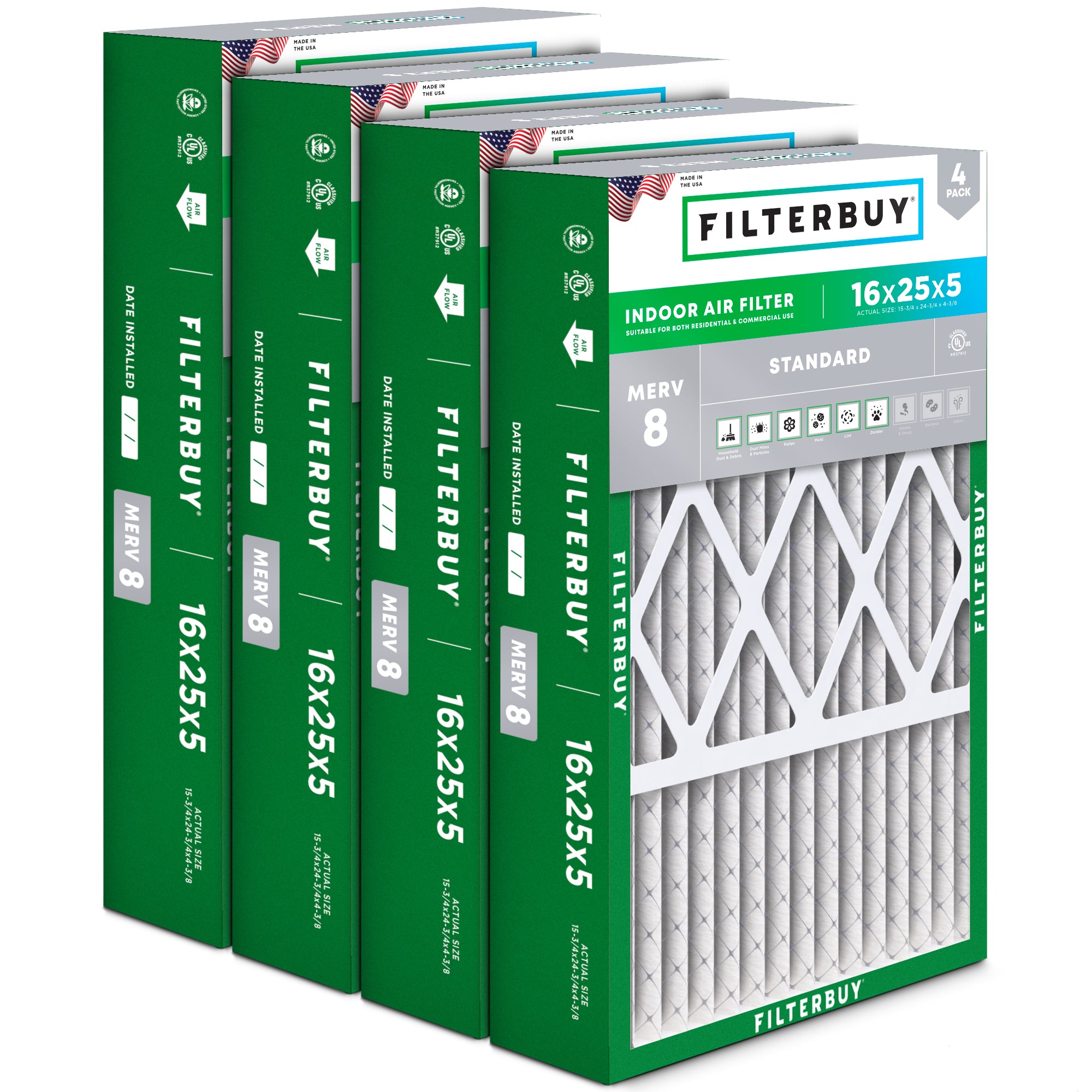 Emerson 16x25x5 MERV 8 Replacement Filter