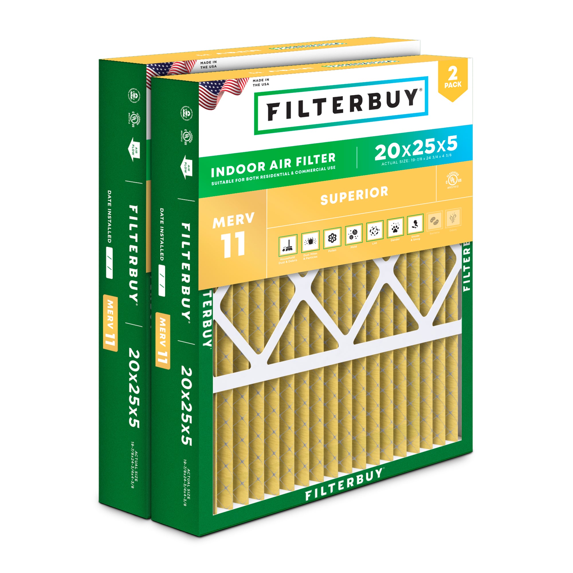 Lennox 20x25x5 MERV 11 Replacement Filter