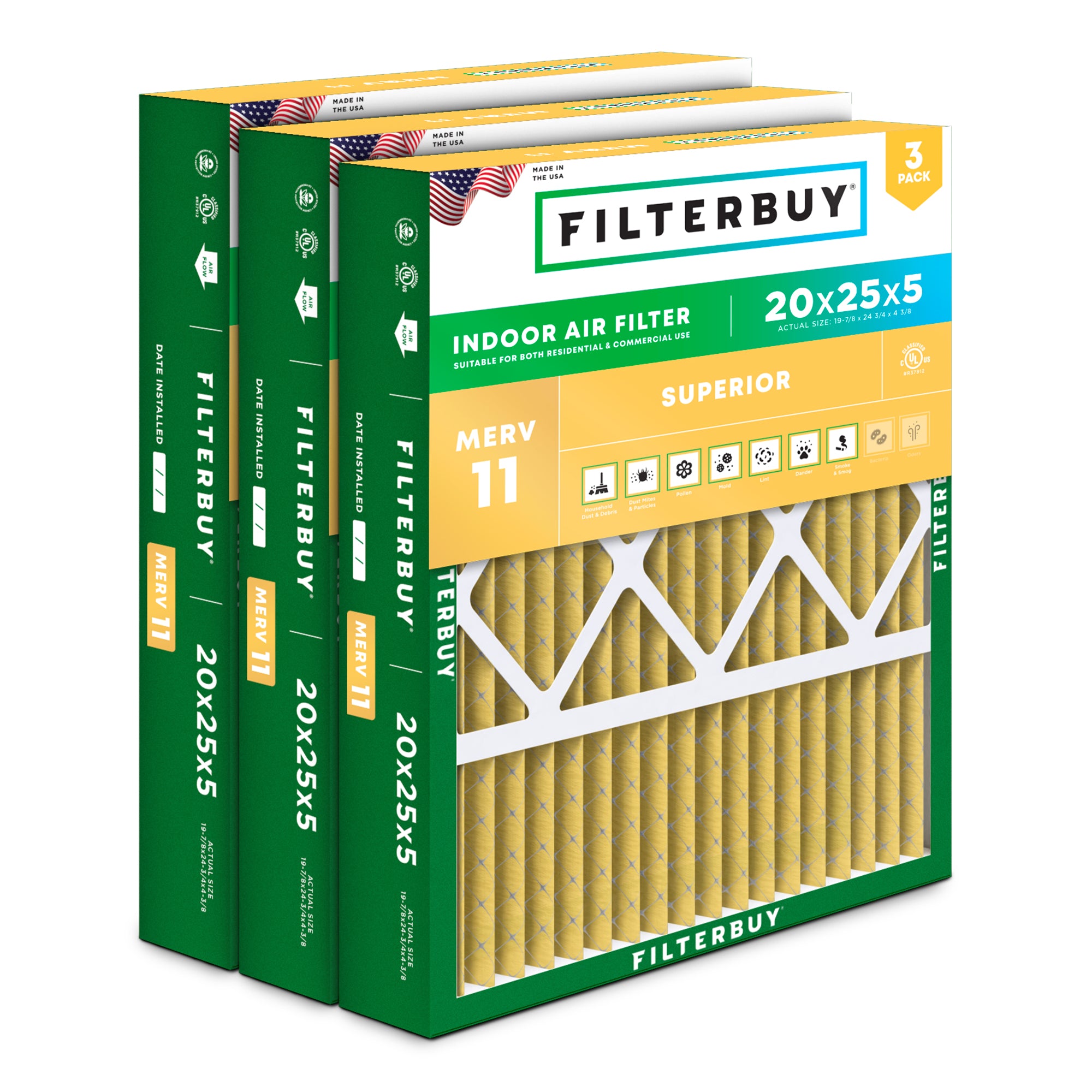 Lennox 20x25x5 MERV 11 Replacement Filter