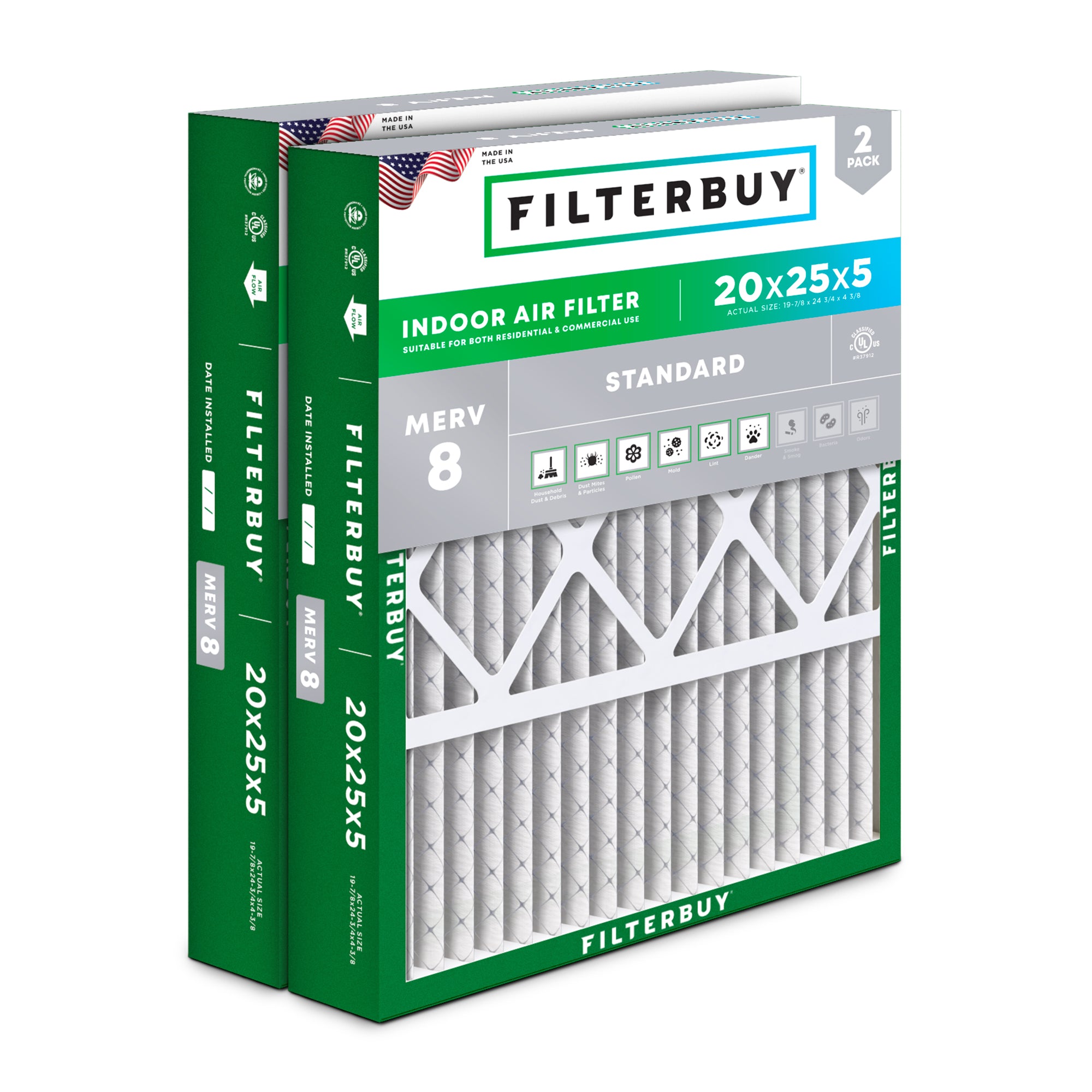 Honeywell 20x25x5 MERV 8 Replacement Filter