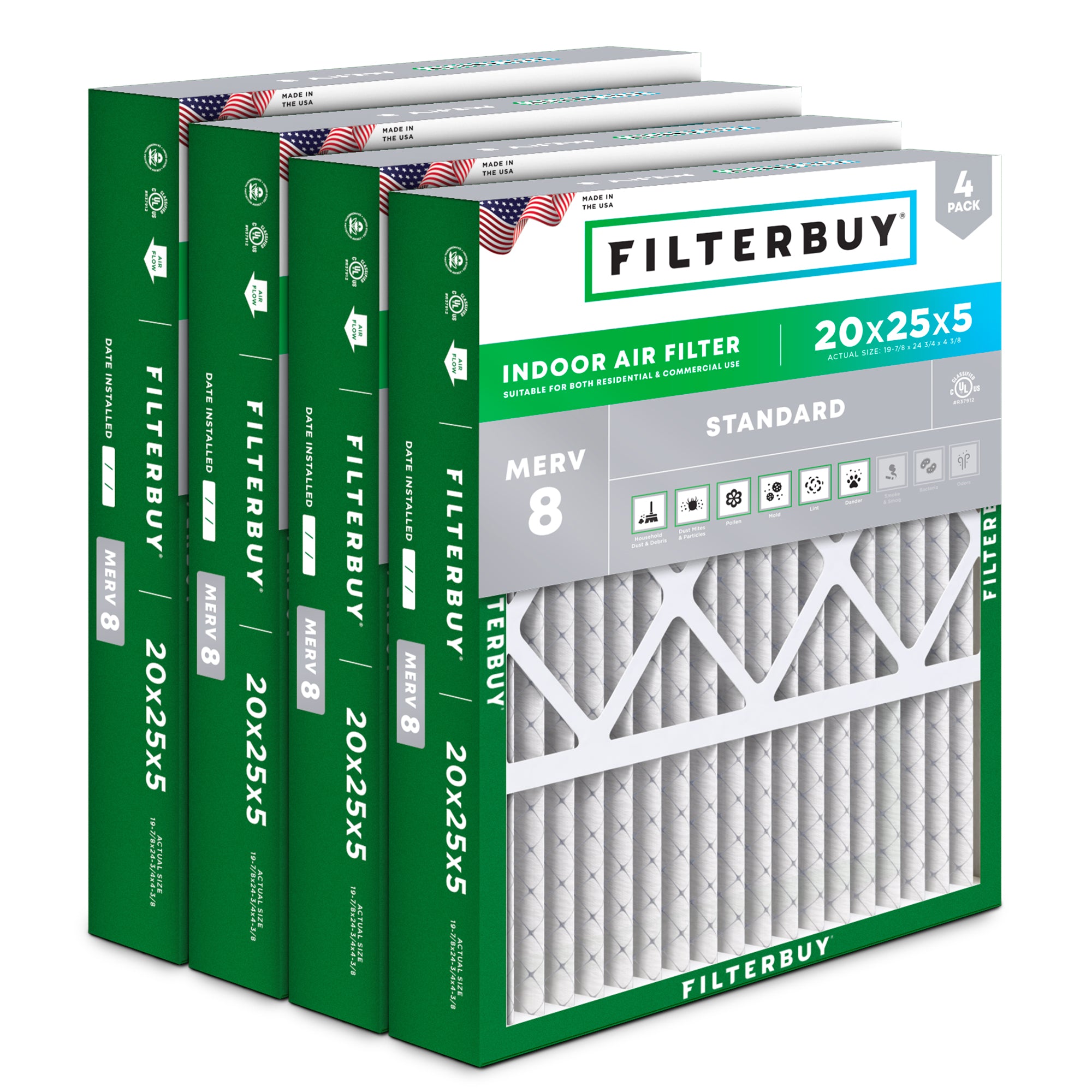 Honeywell 20x25x5 MERV 8 Replacement Filter