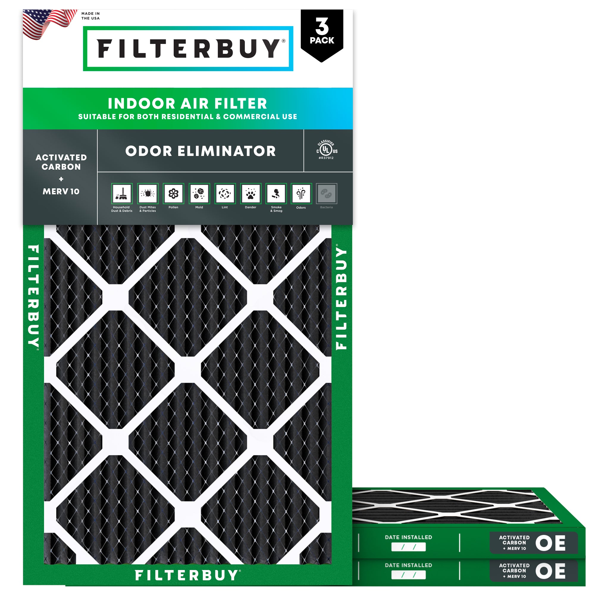 16x24x1 MERV odor-eliminator Air Filter