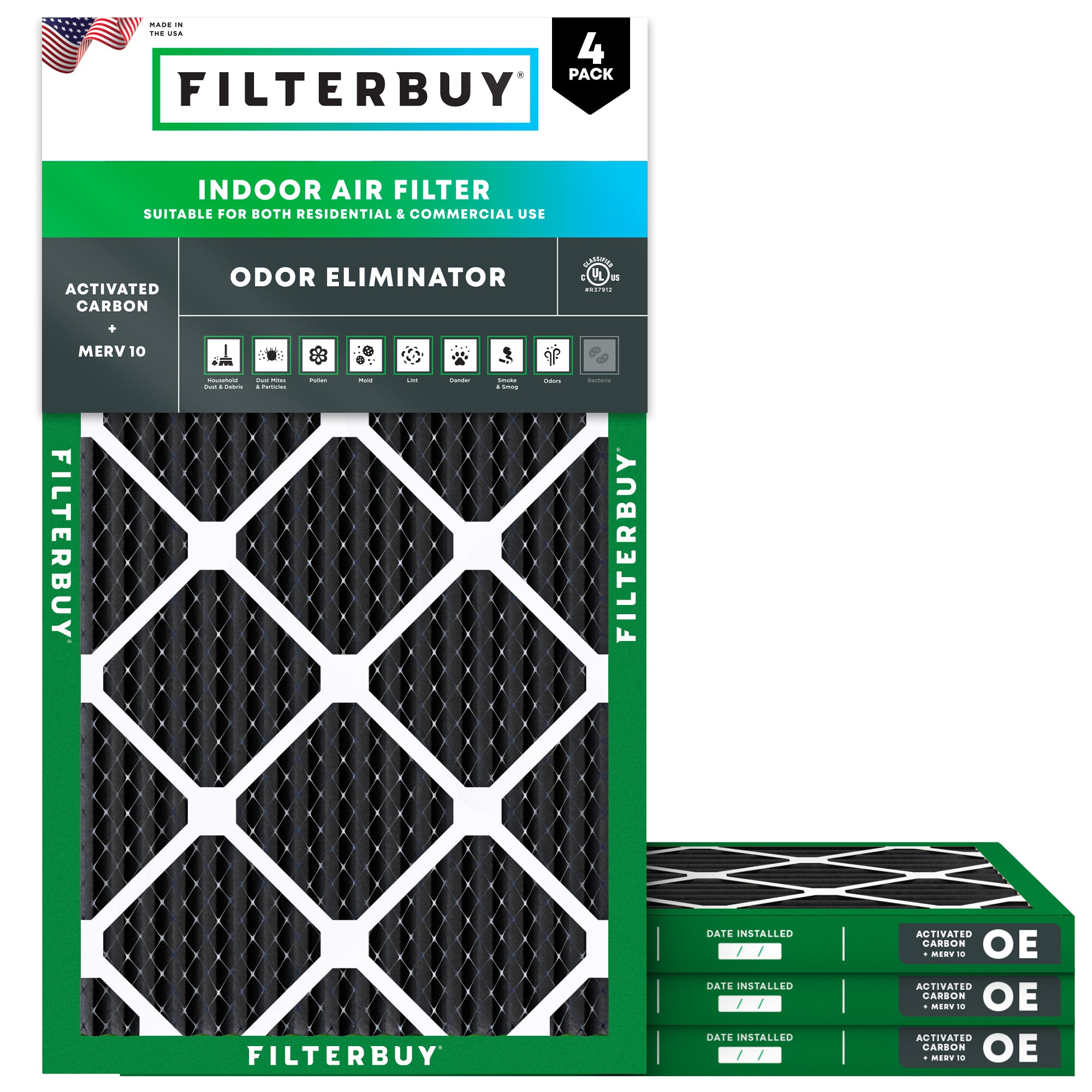 16x24x1 MERV odor-eliminator Air Filter