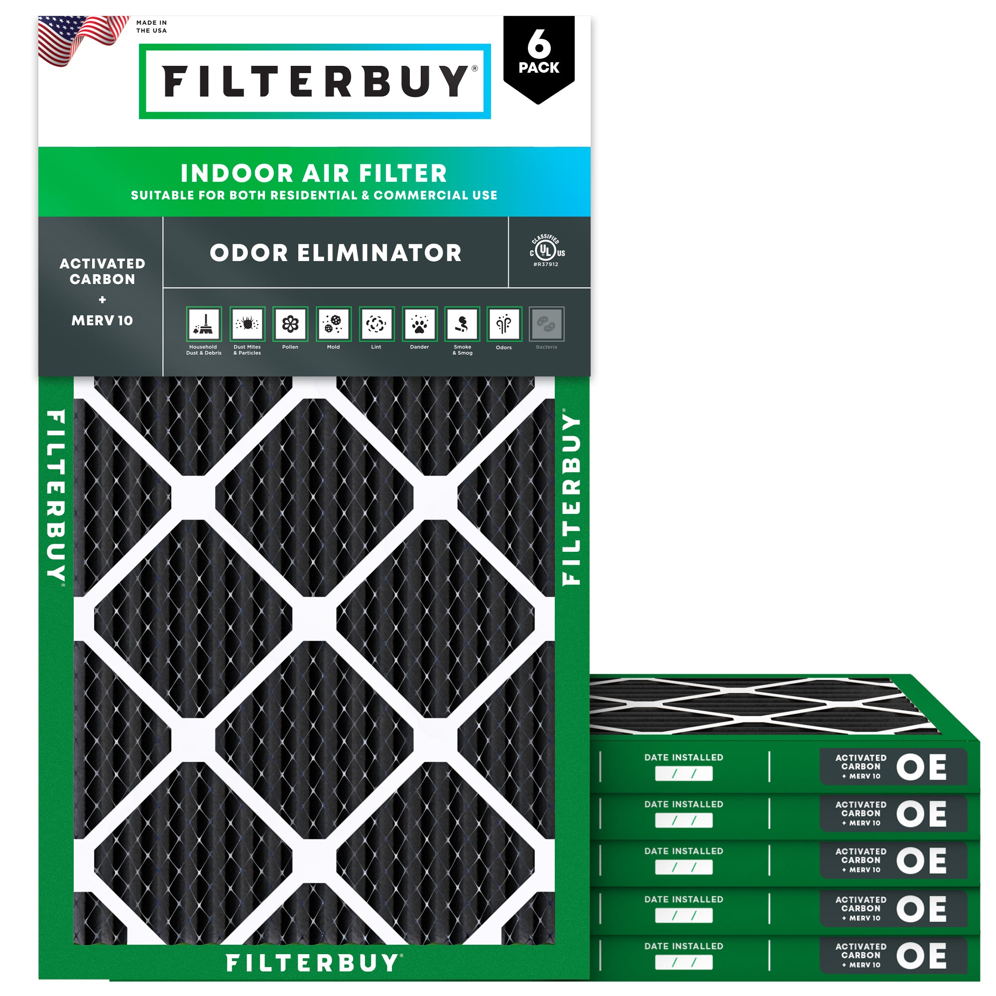 16x24x1 MERV odor-eliminator Air Filter