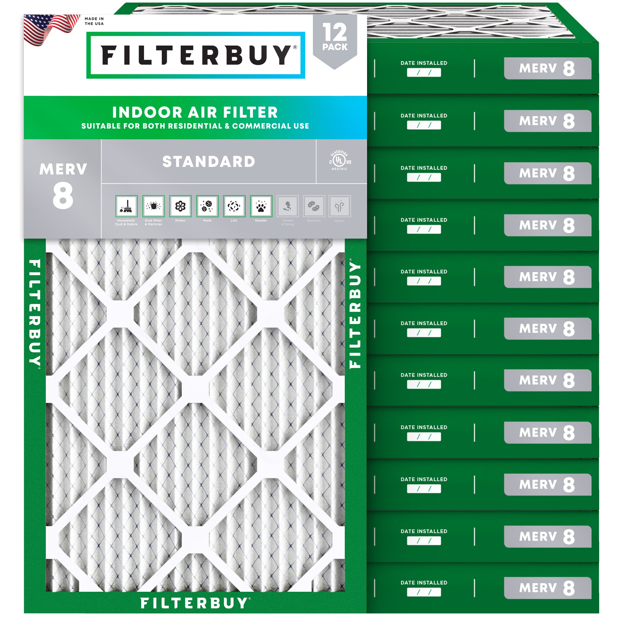 16x36x2 MERV 8 Air Filter
