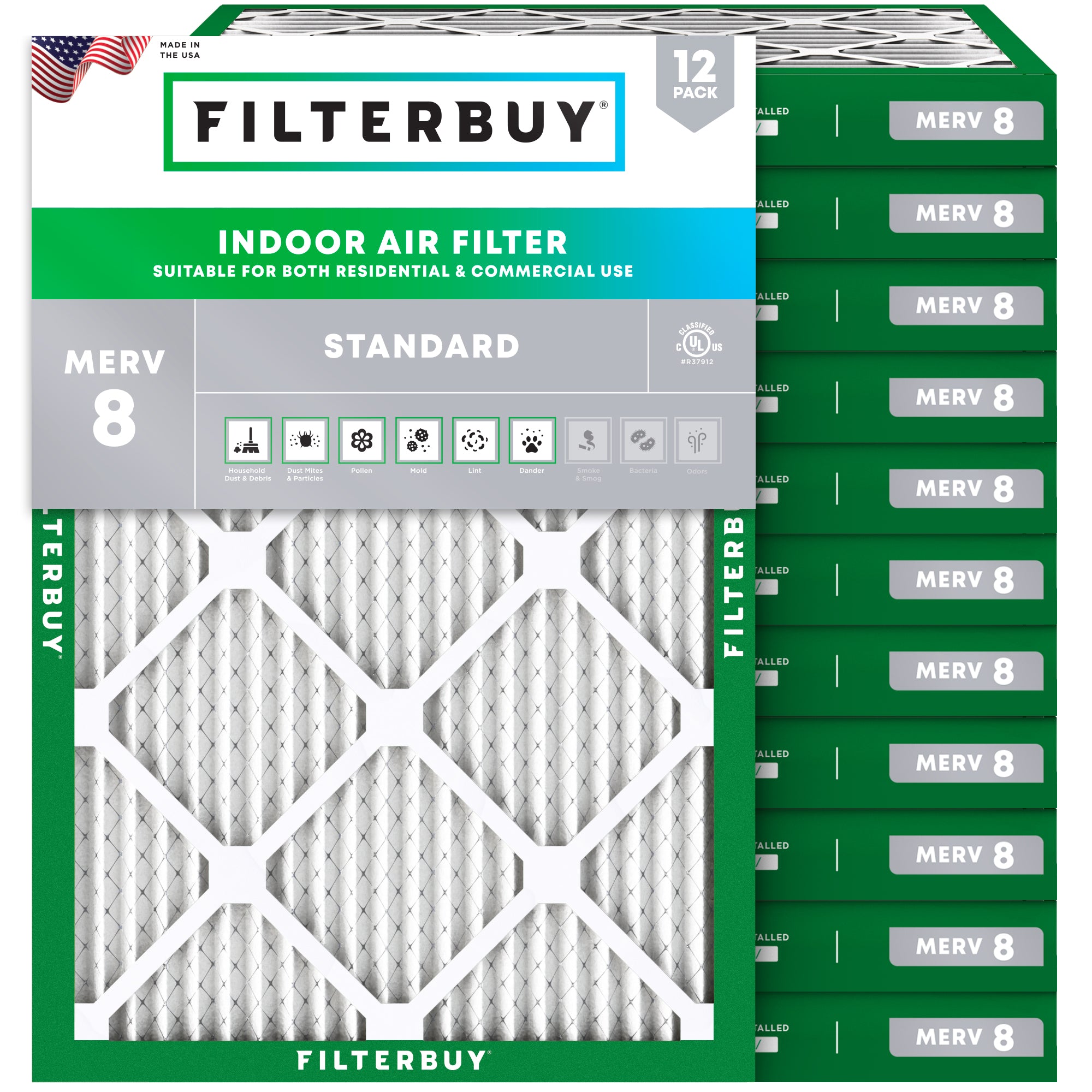 25x25x2 MERV 8 Air Filter