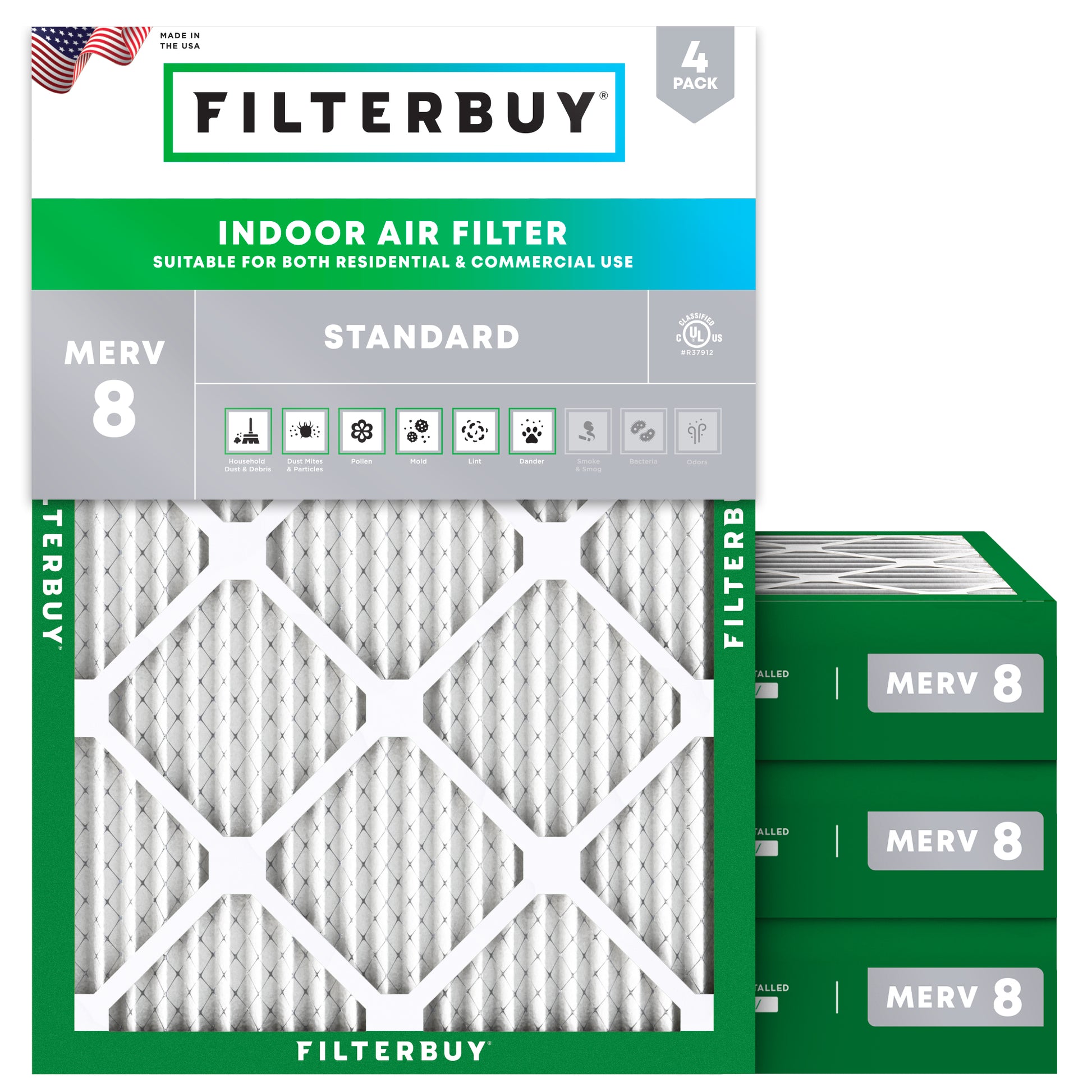 Pro1 IAQ F2012 20x25x4 MERV 8 Replacement Filter