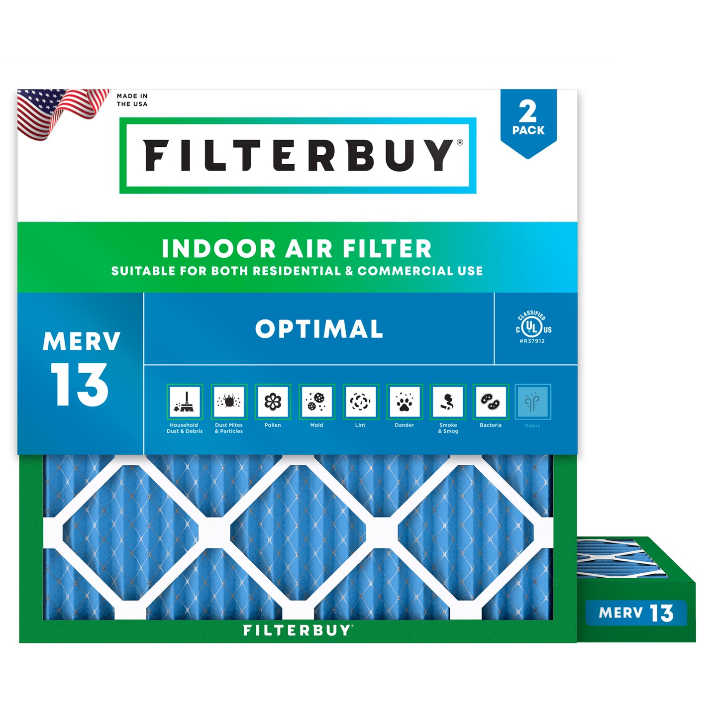 16x16x2 MERV 13 Air Filter