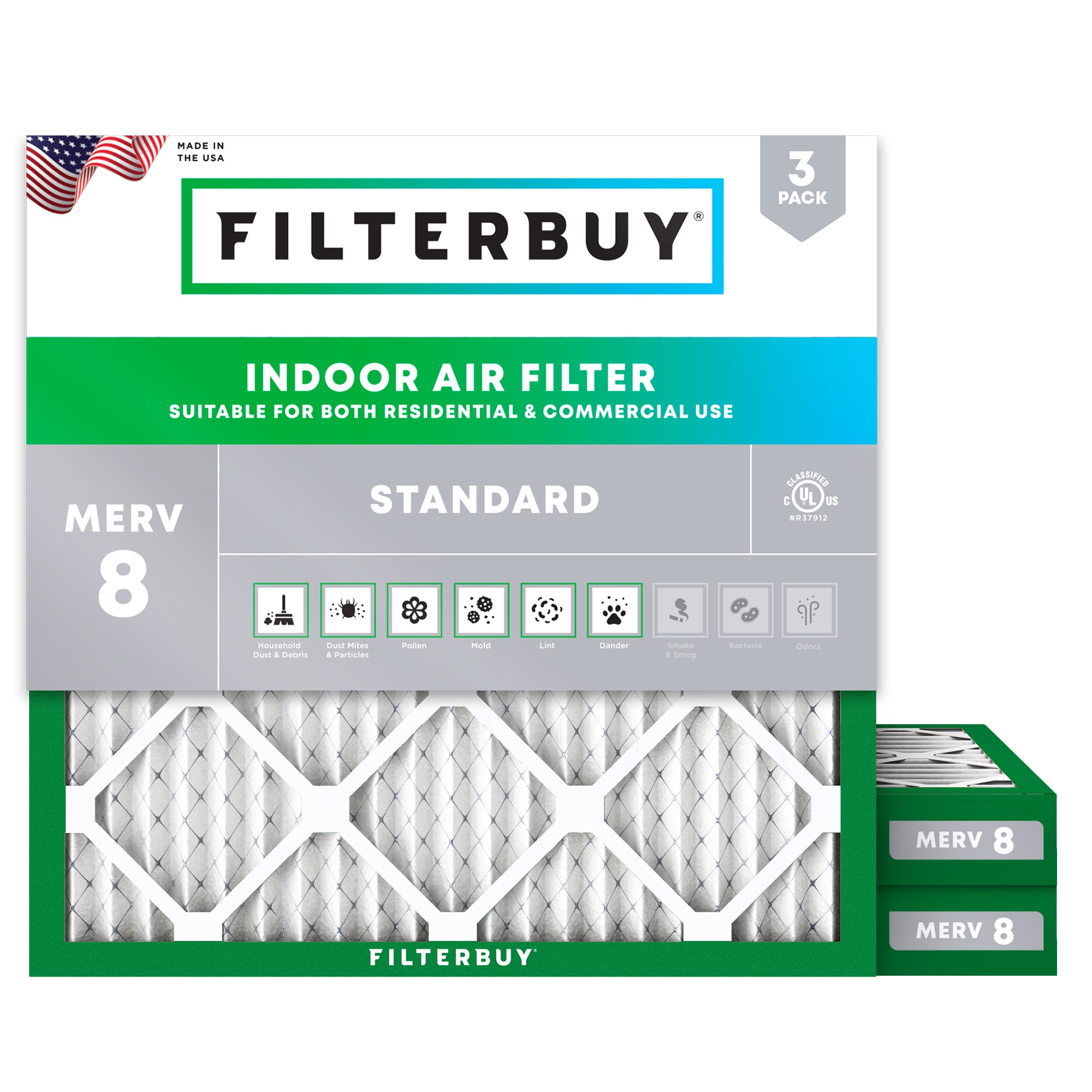 16x16x2 MERV 8 Air Filter