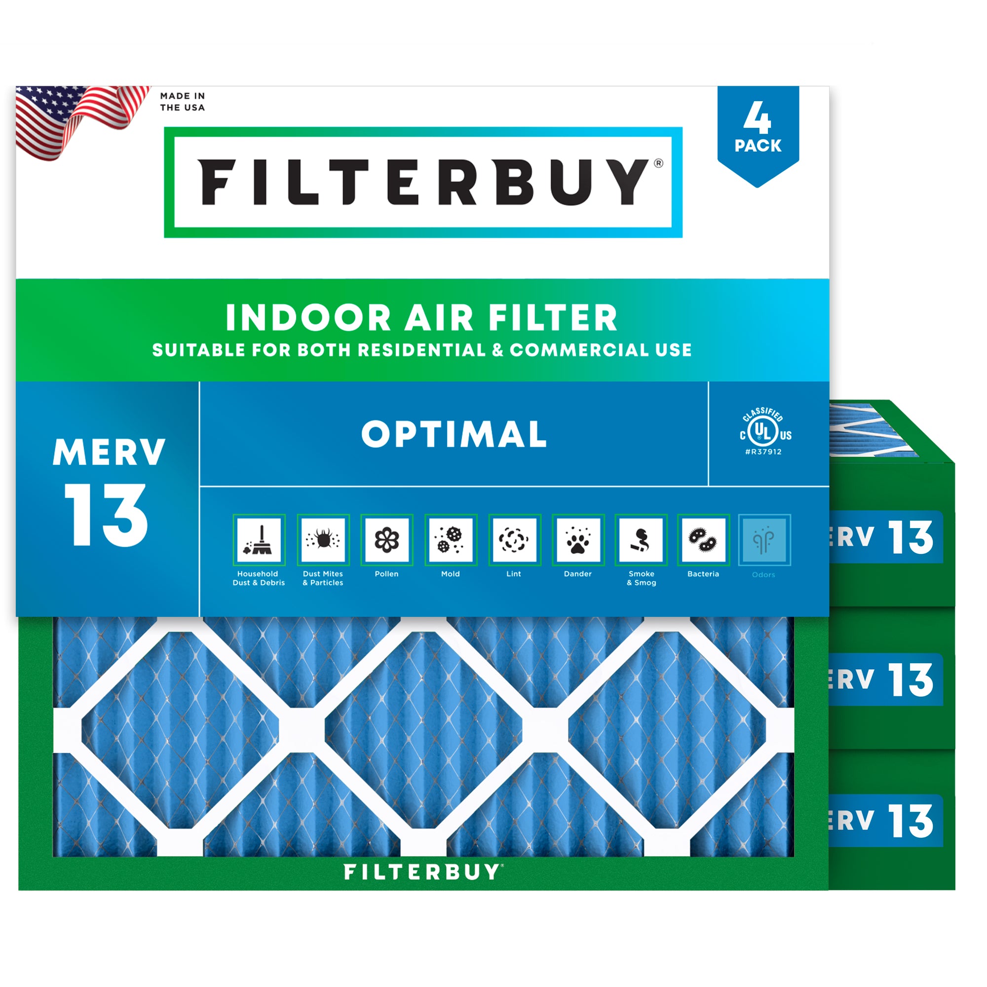 25x25x4 MERV 13 Air Filter