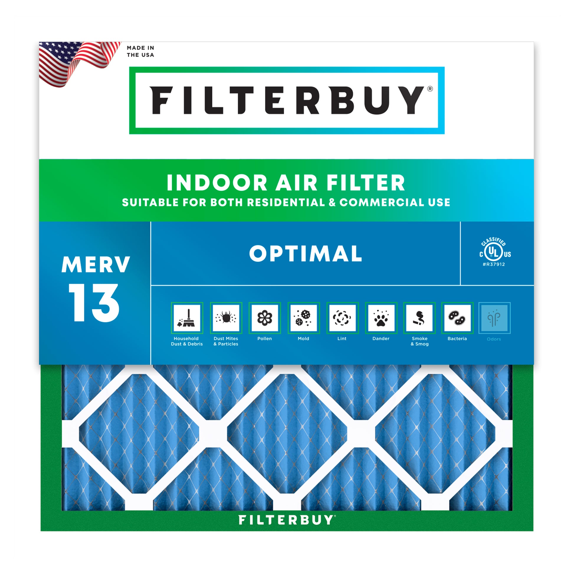 16x16x2 MERV 13 Air Filter