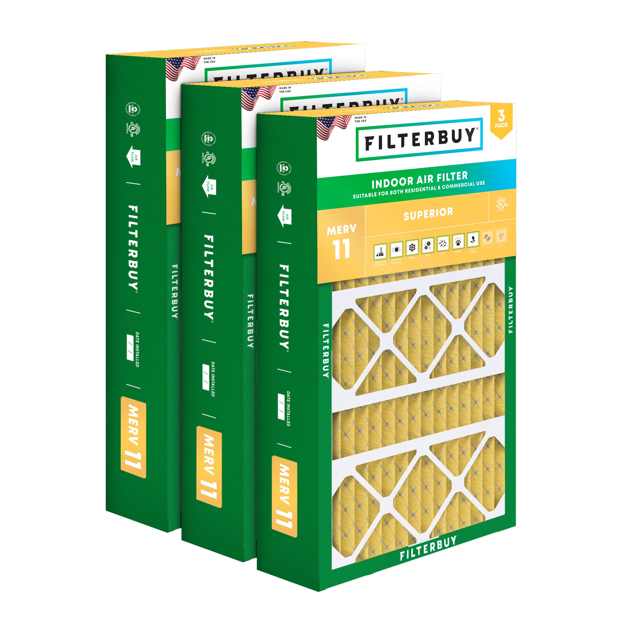 15.75×27.63×3.5 MERV 11 Aprilaire Compatible 2140 / 104 Replacement Filter